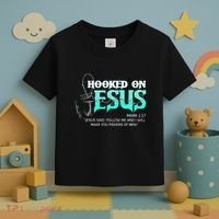 Hooked On Jesus Funny Fishing Toddler T-Shirt thumb 3