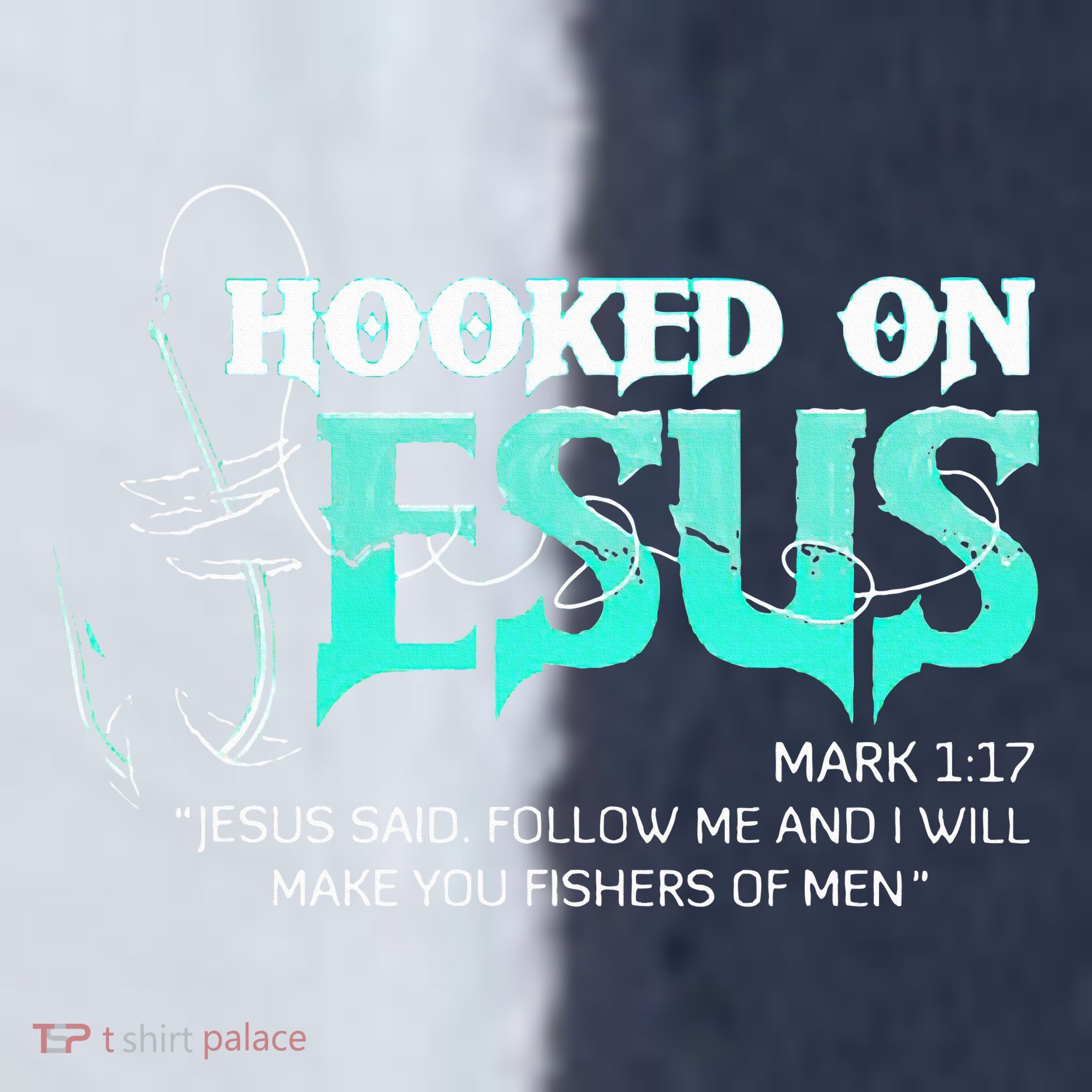 Hooked On Jesus Funny Fishing Sport-Tek Competitor United Soccer Jersey