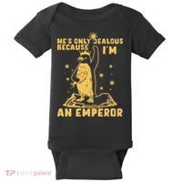 Hes Only Jealous Because Im An Emperor Penguin Baby Bodysuit thumb 0
