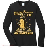 Hes Only Jealous Because Im An Emperor Penguin Women's Long Sleeve Shirt thumb 0