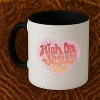 High On Jesus Love Heart Christian Coffee Mug thumb 2