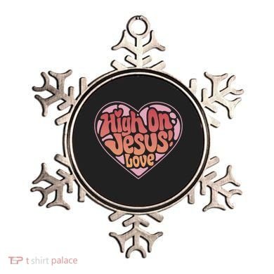 High On Jesus Love Heart Christian Ornament