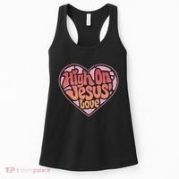 High On Jesus Love Heart Christian Women's Tank Top thumb 0