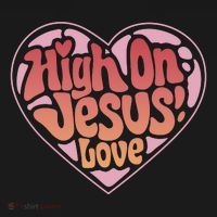 High On Jesus Love Heart Christian Baby Bodysuit thumb 2