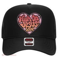 High On Jesus Love Heart Christian Hat thumb 0