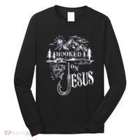 Hooked On Jesus Christ Faith Hope Love Religious Long Sleeve Shirt thumb 0