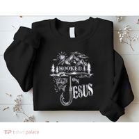 Hooked On Jesus Christ Faith Hope Love Religious Sweatshirt thumb 2