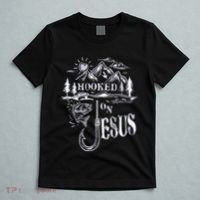 Hooked On Jesus Christ Faith Hope Love Religious T-Shirt thumb 5