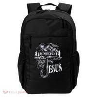Hooked On Jesus Christ Faith Hope Love Religious Backpack thumb 0