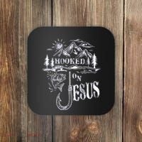 Hooked On Jesus Christ Faith Hope Love Religious Coaster thumb 0
