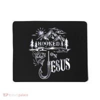 Hooked On Jesus Christ Faith Hope Love Religious Mousepad thumb 0