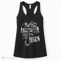 Hooked On Jesus Christ Faith Hope Love Religious Women's Tank Top thumb 0