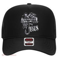 Hooked On Jesus Christ Faith Hope Love Religious Hat thumb 0