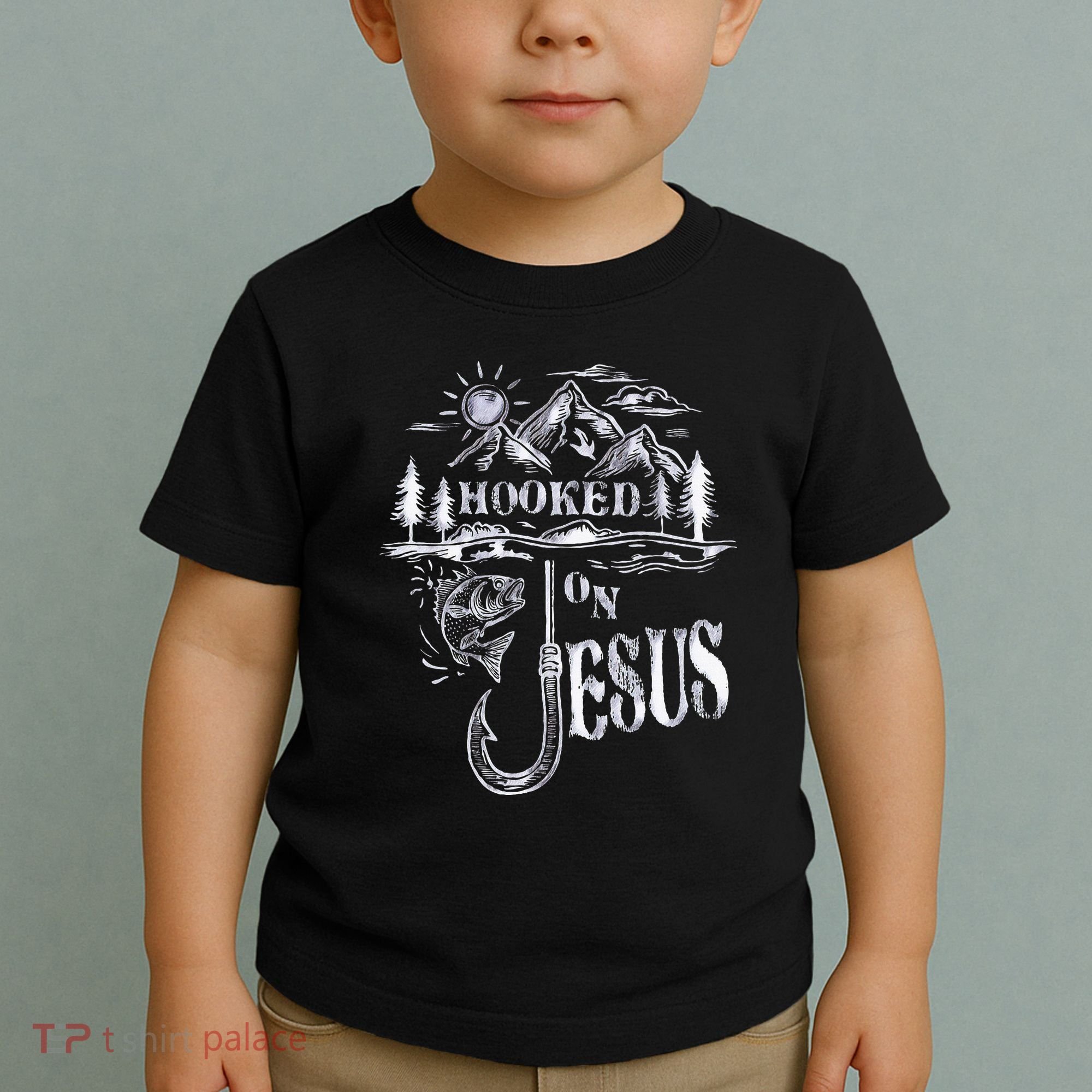 Hooked On Jesus Christ Faith Hope Love Religious Toddler T-Shirt