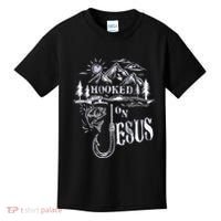 Hooked On Jesus Christ Faith Hope Love Religious Kids T-Shirt thumb 0