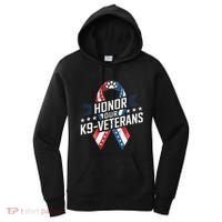 Honor Our K9 Veterans Usa Flag Ribbon Tribute Women's Hoodie thumb 0