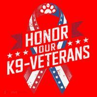 Honor Our K9 Veterans Usa Flag Ribbon Tribute Santa Hat thumb 1