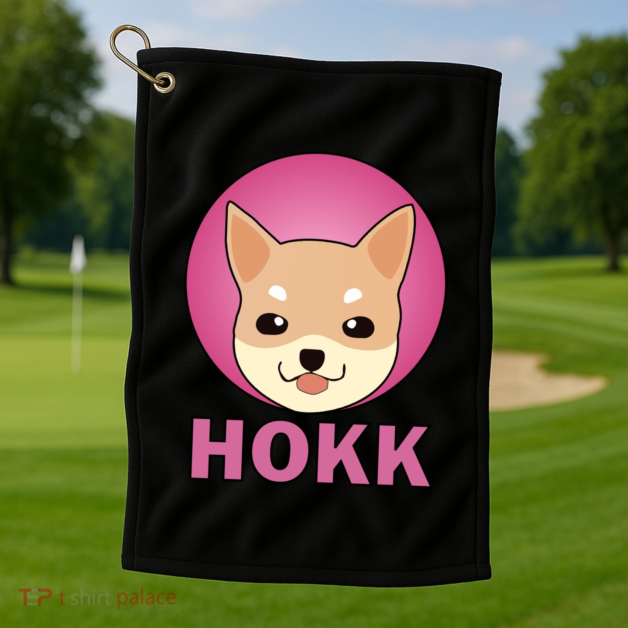 HOKK Hokkaidu Inu Crypto Currency Golf Towel