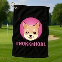 HokknHodl Hokk And Hold Crypto  Golf Towel thumb 1