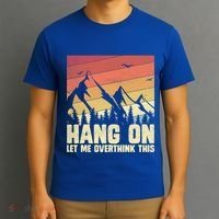 Hang On Let Me Overthink This Vintage Hold On Overthinking Gift T-Shirt thumb 3