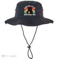 Hang On Let Me Overthink This Black Cat Coffee Sarcastic Bucket Hat thumb 0