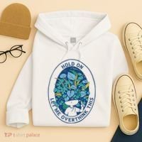 Hold On Let Me Overthink This Floral Hoodie thumb 4