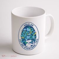 Hold On Let Me Overthink This Floral Coffee Mug thumb 1