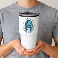 Hold On Let Me Overthink This Floral Tumbler thumb 2