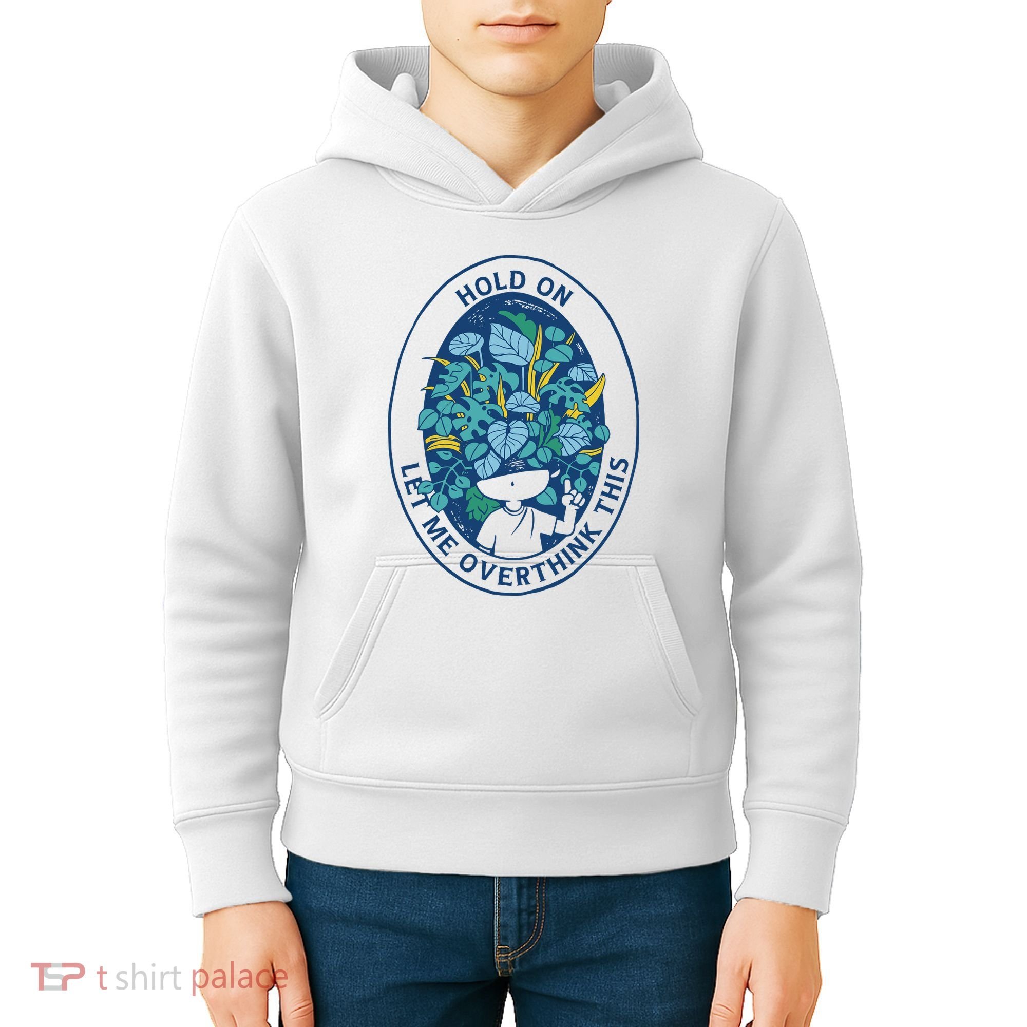 Hold On Let Me Overthink This Floral Kids Hoodie