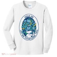 Hold On Let Me Overthink This Floral Kids Long Sleeve Shirt thumb 0