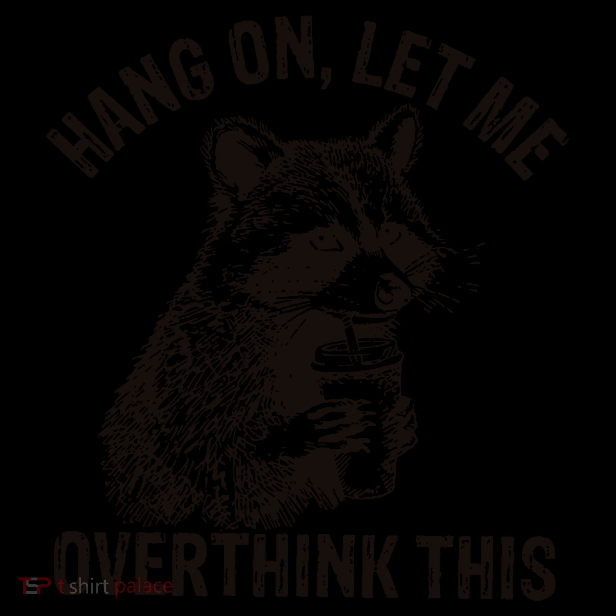 Hang On Let Me Overthink This Funny Racoon Coaster