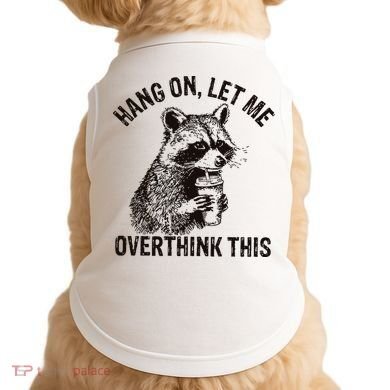 Hang On Let Me Overthink This Funny Racoon Doggie Tank