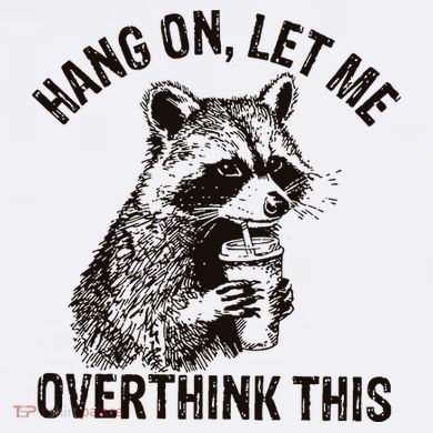 Hang On Let Me Overthink This Funny Racoon Tumbler