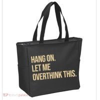 Hang On Let Me Overthink This Funny Tote Bag thumb 2