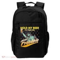 Hold My Beer It's Time For Freedom Statue Of Liberty Backpack thumb 0