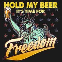 Hold My Beer It's Time For Freedom Statue Of Liberty Backpack thumb 2