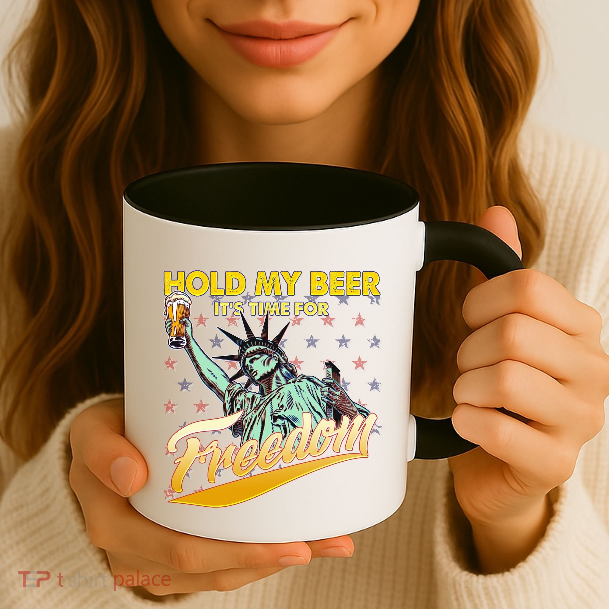 Hold My Beer It's Time For Freedom Statue Of Liberty Coffee Mug