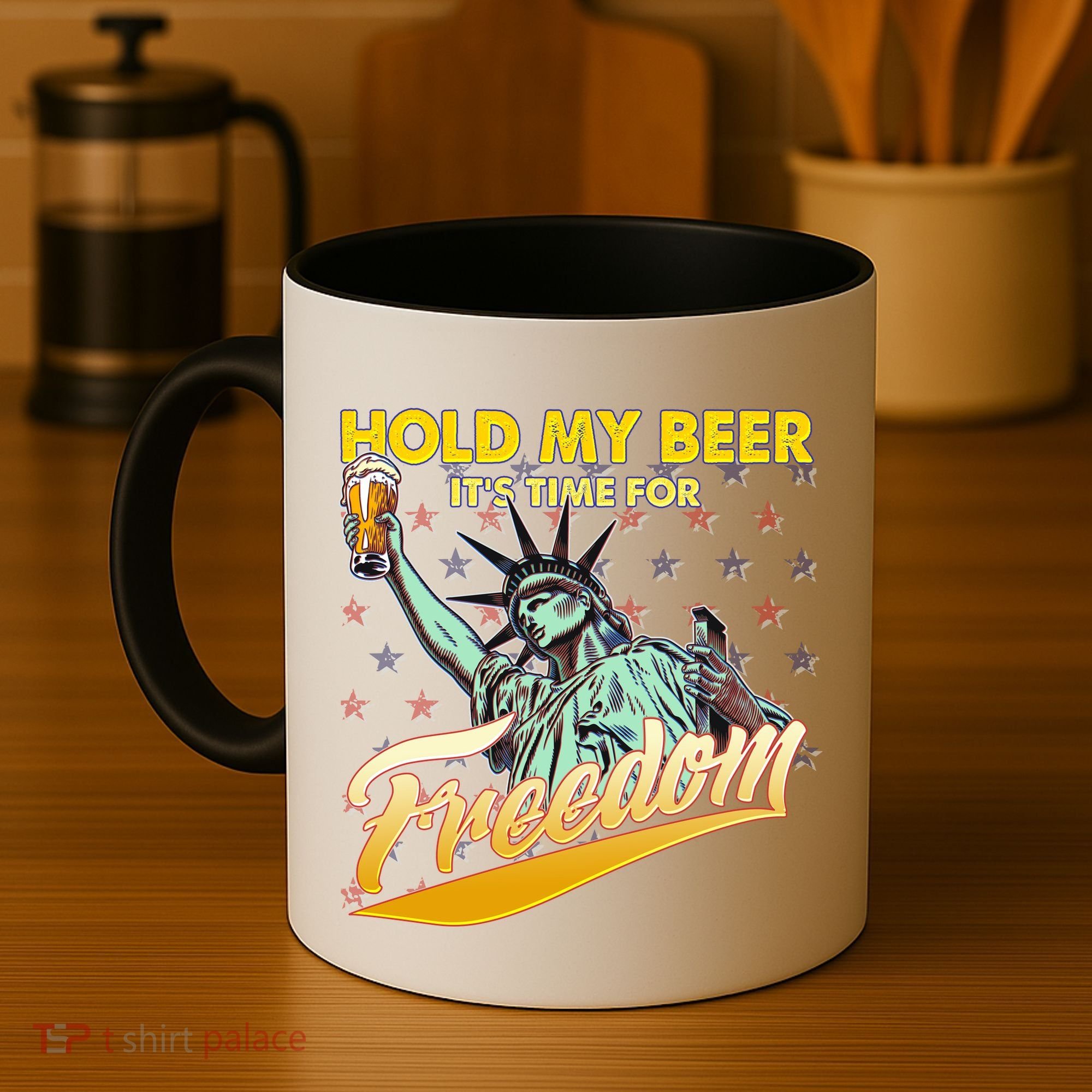 Hold My Beer It's Time For Freedom Statue Of Liberty Coffee Mug