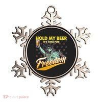 Hold My Beer It's Time For Freedom Statue Of Liberty Ornament thumb 0