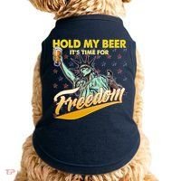 Hold My Beer It's Time For Freedom Statue Of Liberty Doggie Tank thumb 0