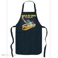 Hold My Beer It's Time For Freedom Statue Of Liberty Apron thumb 0
