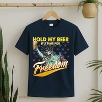 Hold My Beer It's Time For Freedom Statue Of Liberty T-Shirt thumb 2
