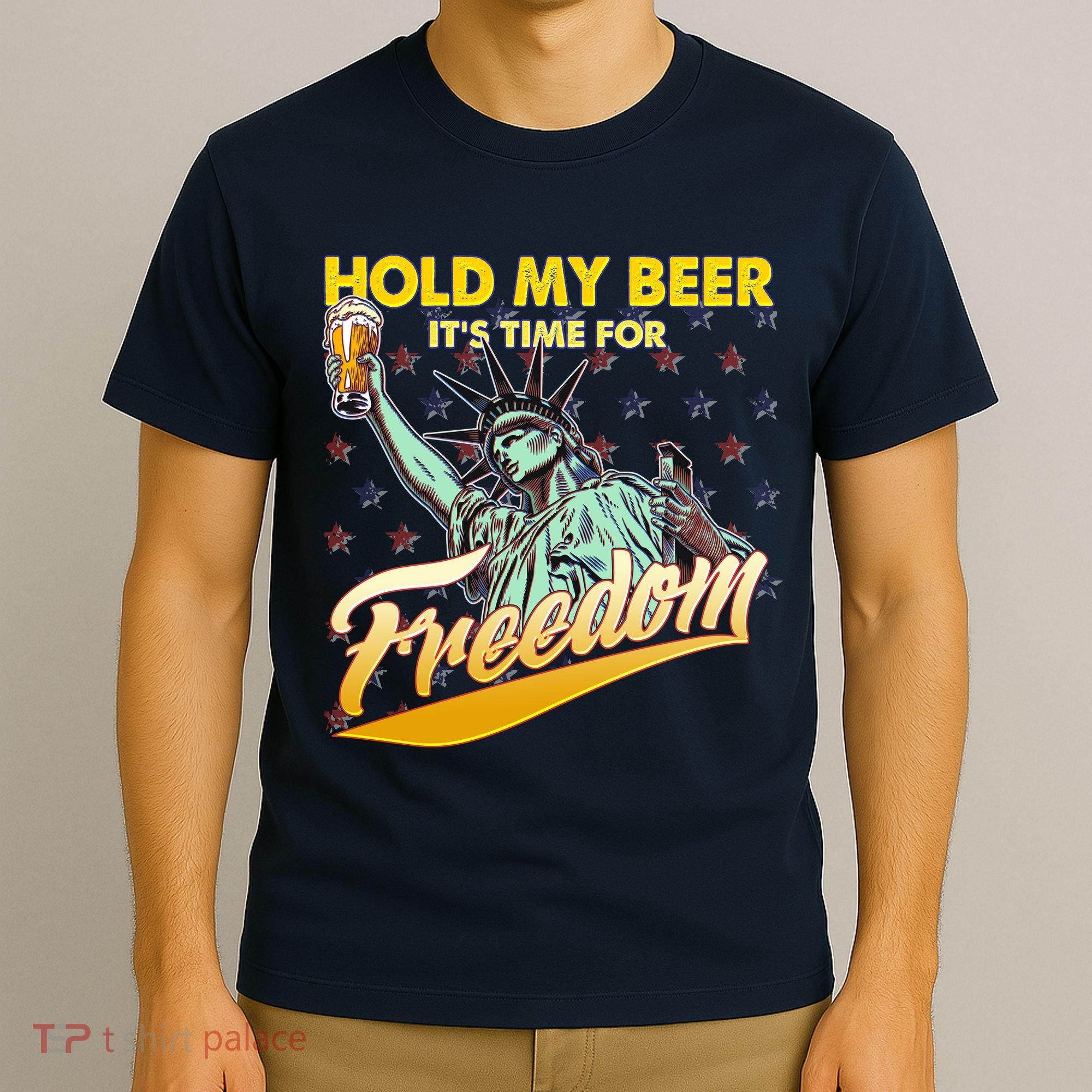 Hold My Beer It's Time For Freedom Statue Of Liberty T-Shirt