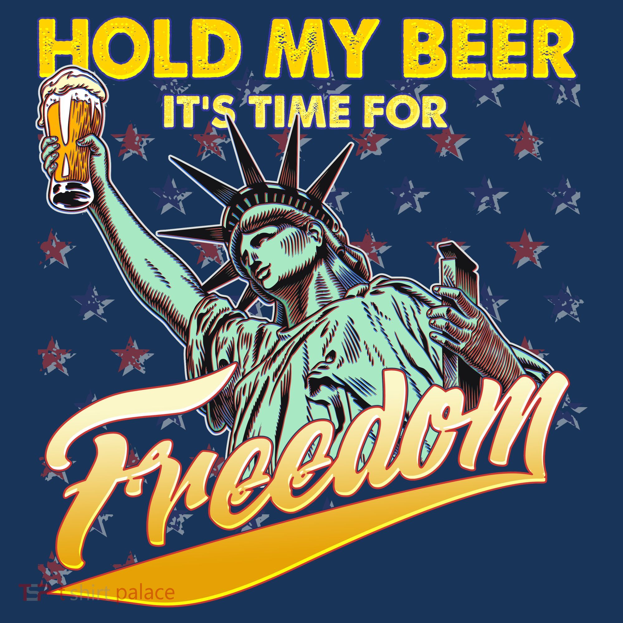 Hold My Beer It's Time For Freedom Statue Of Liberty Coaster