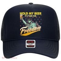 Hold My Beer It's Time For Freedom Statue Of Liberty Hat thumb 0