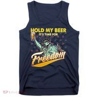 Hold My Beer It's Time For Freedom Statue Of Liberty Tank Top thumb 0