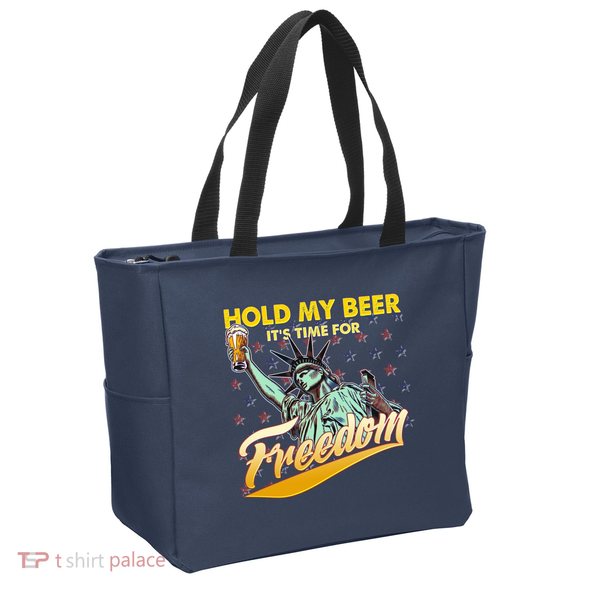 Hold My Beer It's Time For Freedom Statue Of Liberty Tote Bag