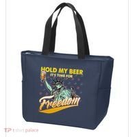 Hold My Beer It's Time For Freedom Statue Of Liberty Tote Bag thumb 3