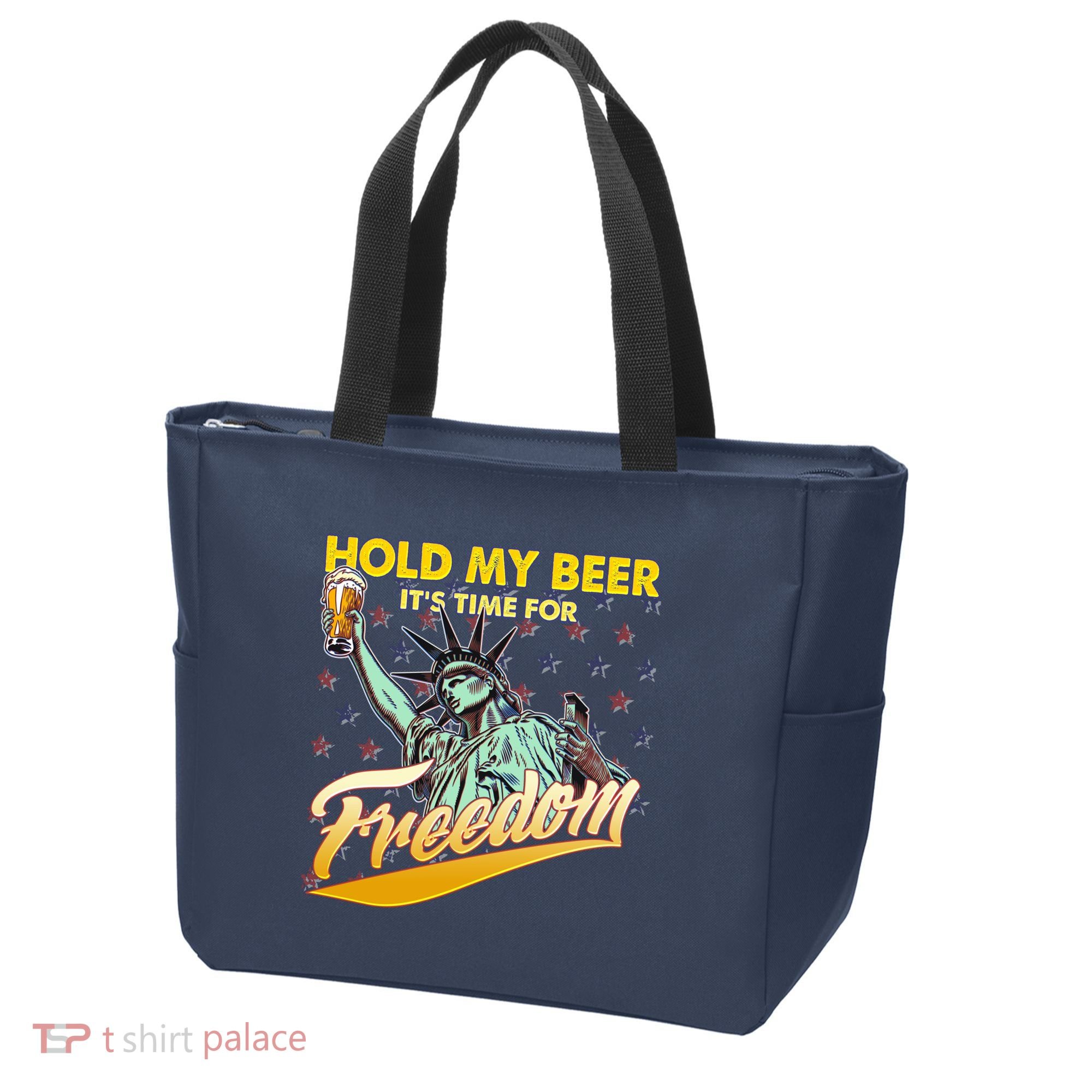 Hold My Beer It's Time For Freedom Statue Of Liberty Tote Bag