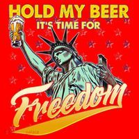 Hold My Beer It's Time For Freedom Statue Of Liberty Santa Hat thumb 1